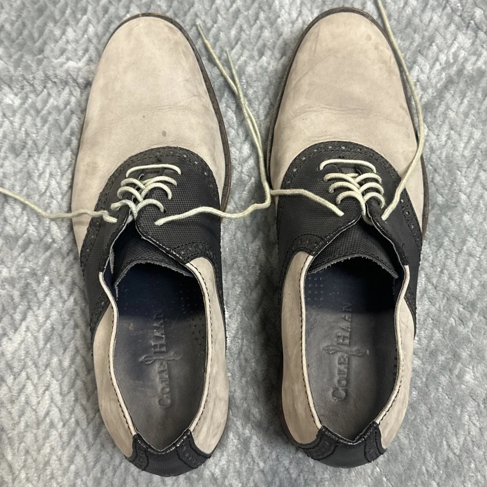 Cole Haan Air Colton Men's 8 Two Tone Oxford Dress Shoes‎ Grey Navy